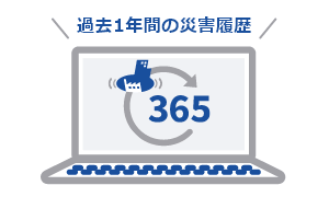 災害履歴の照会イメージ図