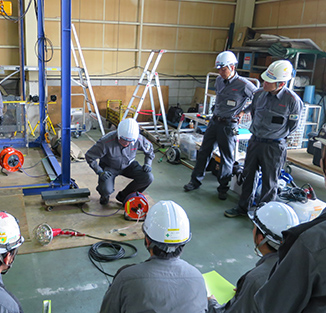 フィールド研修センター安全伝承塾(安全教育エリア)の受講風景