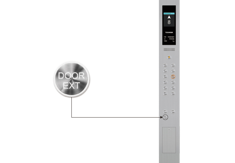Door open extension button