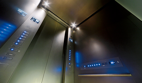 Office elevator; Car ceiling