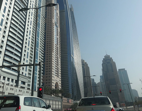 Dubai Marina district (property shown at center)