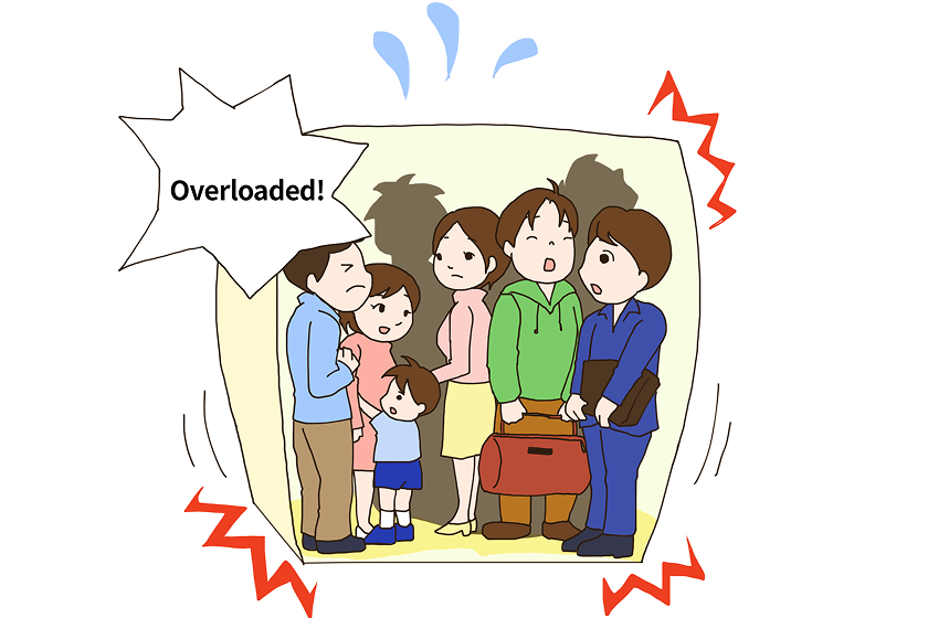 Do not exceed the maximum capacity or load.