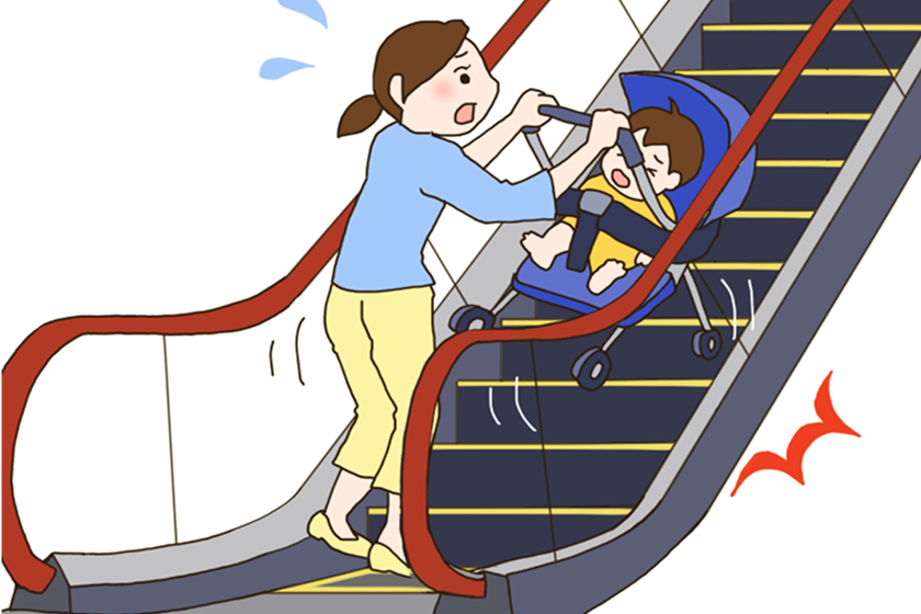 No wheelchairs, strollers, or shopping carts.