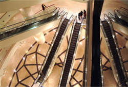 Escalators in Shopping Mall