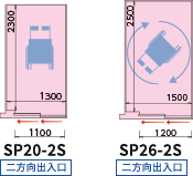 オーダー形 乗用（P形）人荷用（PF形） 2枚戸片開き（2S）