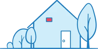 家と木のイラスト