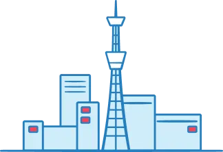 街のビルのイラスト1