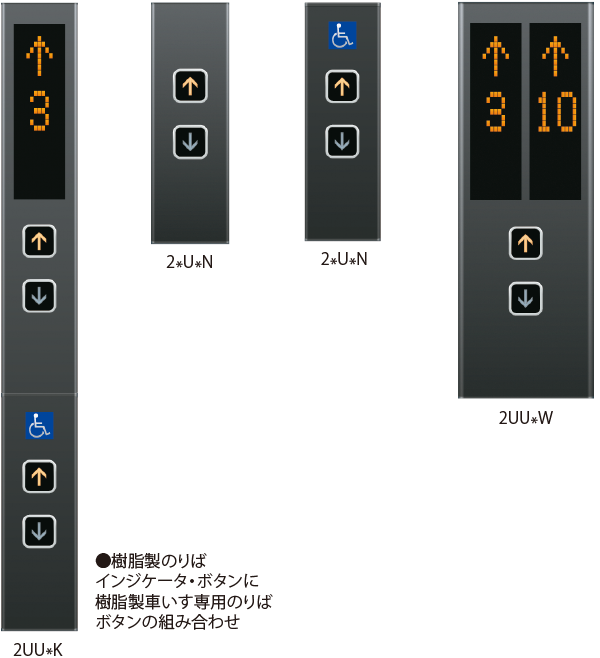 意匠デザイン 操作盤 インジケータ オプション 機能向上 エレベーター 東芝エレベータ