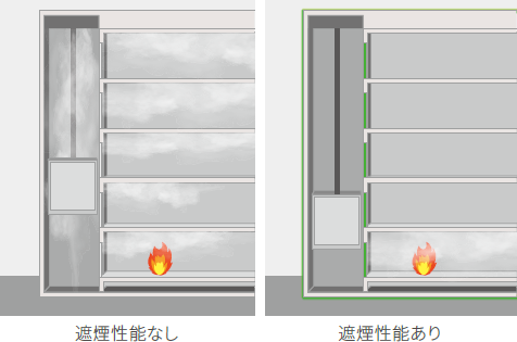 遮煙のりばドアスモークプルーフ